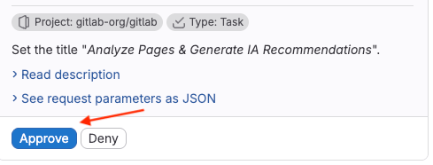 Approve the work items prepared by GitLab Duo.